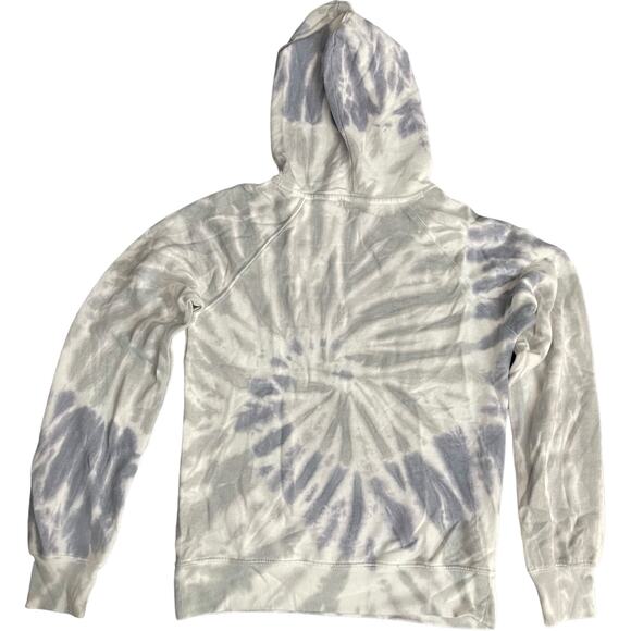 Kohl’s SO Hoodie Sweatshirt Adult Junior’s XS Gray Blue White Tie Dye Pocket EUC - Picture 2 of 6